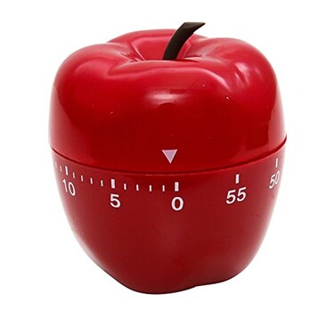 Baumgartens Shaped Timer, 4" Diameter x 4" h, Red Apple