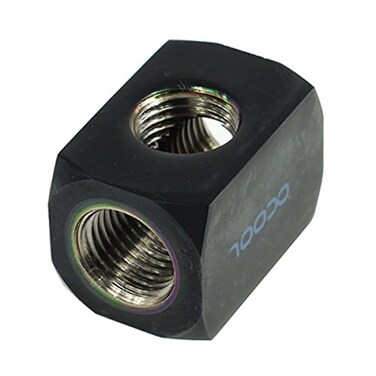 Alphacool HF 3-Way Connection Terminal, Deep Black