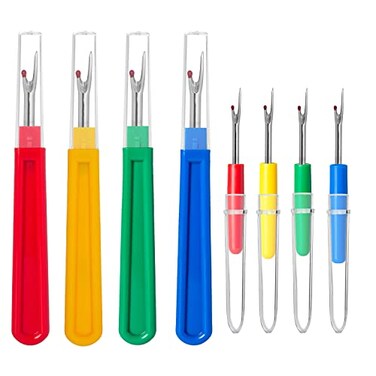 Weico 8Pcs Sewing Seam Rippers, 4 Big and 4 Small Stitch Remover Tools