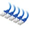 Cable Matters 10Gbps 5-Pack Snagless Shielded Cat 6A Cable, 1ft, Blue