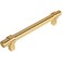 Cosmas 5 Pack 161-128BB Brushed Brass Steel Pull 5 Inch Hole Centers
