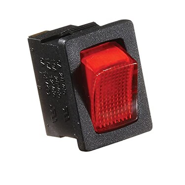 RV Designer S481-20A Illuminated On/Off - SPST, Black DC Rocker Switch