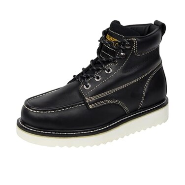 Wolverine Men's Moc Toe 6" Construction Boot, Black, 10.5
