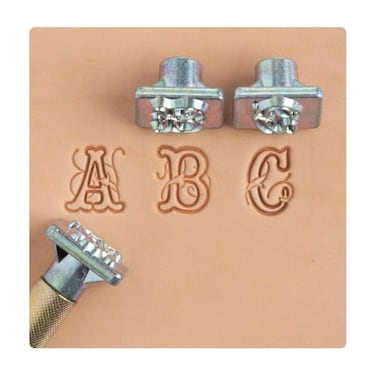 Tandy Leather Craftool Sheridan Flourish Alphabet Stamp Set - 3/4