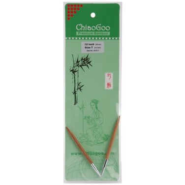 ChiaoGoo Bamboo Circular 12" Knitting Needles: Size 7