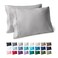 Bare Home Pillowcases Open End ,Standard Set of 2, Light Grey