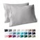 Bare Home Pillowcases Open End ,Standard Set of 2, Light Grey