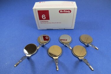 Hu-Friedy MIR5DS/65 Cone Socket Mirror, Front Surface Mouth, Double Sided ,Pack of 6