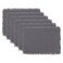 DII Everyday Collection, Fringed Solid Tabletop, Placemat Set, Gray, 6 Piece