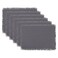 DII Everyday Collection, Fringed Solid Tabletop, Placemat Set, Gray, 6 Piece