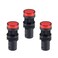 uxcell Indicator Lights AC/DC 12V Pilot Light Red LED, Flush Panel Mount 5/8" 16mm 3Pcs
