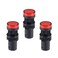 uxcell Indicator Lights AC/DC 12V Pilot Light Red LED, Flush Panel Mount 5/8" 16mm 3Pcs