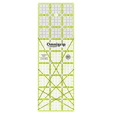 Omnigrid Omnigrip 3" x 9" Grid Ruler, Rectangle Quilting Ruler
