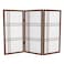 Red Lantern 3 ft. Short Double Cross Shoji Screen - Walnut - 3 Panels