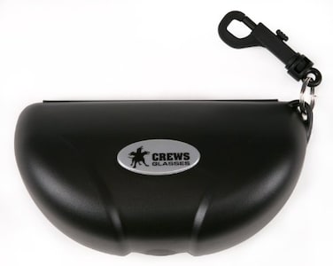 MCR Safety Crews 207 Hard shell Crush Resistant Eyeglass Case with Belt Loop Hook, Black
