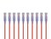 Monoprice SlimRun Cat6A Ethernet Patch Cable - Snagless RJ45 UTP Pure Bare Copper Wire 10G 30AWG 2ft Red 10-Pack