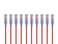 Monoprice SlimRun Cat6A Ethernet Patch Cable - Snagless RJ45 UTP Pure Bare Copper Wire 10G 30AWG 2ft Red 10-Pack