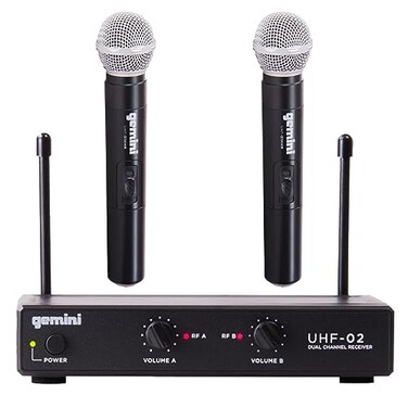 Gemini Dual-Channel UHF Handheld Microphone System ,UHF-02M-S12