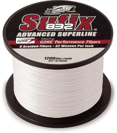 Sufix 832 Braid 65 lb Ghost 660-365GH: 832 Braid 65 lb Ghost, One Size