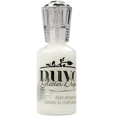 Nuvo Glitter Drops 1.1oz-White Blizzard