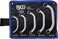 BGS 1222 Obstruction Ring Spanner Set, Silver/Black, 1/4-7/8-Inch, Set of 5 Pieces