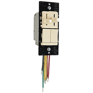 Legrand LS 450W LED Dimmer Switch and 1.6A Fan Control Light Almond 1 Pack