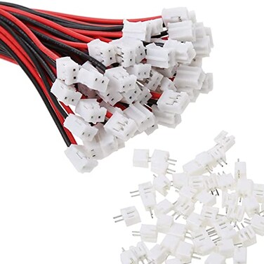 daier 20 Sets Mini Micro Jst 2.0 Ph 2-Pin Connector Plug Male with 150mm CableFemale