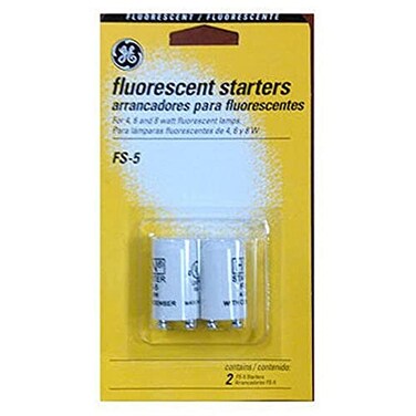GE G E Lighting 64821 FS-5-C/TP Fluorescent Starter, 2-Pack, 2 Count ,Pack of 1