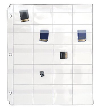 STORE SMART StoreSMART - 20 Pocket 3-Ring Binder Pages with Flaps - SD/Memory Cards - 10-Pack - VH1173F-10