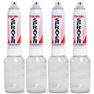 Preval Sprayer System, 4 Pack - Refillable Spray Paint Aerosol 0267