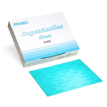 Eagle Abrasives Super Assilex Flexible Sanding Sheets, Sky K-600, HookLoop, 191-1508, 25 Sheets