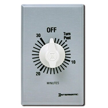 Intermatic FF30MC 30-Minute Spring-Loaded Wall Timer, SPST, No Hold