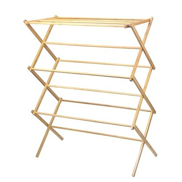 HOME IT Home-it Wooden Clothes Drying Rack for Laundry - Collapsible Folding Bamboo Laundry Drying Rack for Drying Clothes - Heavy Duty Pre Assembled