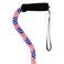 NOVA Designer Walking Cane with Offset Handle, Lightweight Adjustable Walking Stick with Carrying Strap,Stars and Stripes Design