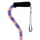 NOVA Designer Walking Cane with Offset Handle, Lightweight Adjustable Walking Stick with Carrying Strap,Stars and Stripes Design