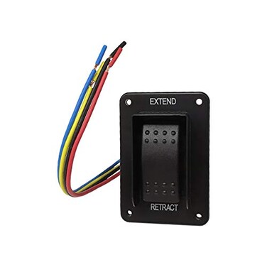 Lippert Components Lippert Replacement Power Stabilizer Extend/Retract Switch with Rocker Style Operation, IP66-Rated Waterproof Assembly ,Installation Hardware Not Included- 387874