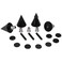 Dayton Audio DSS4-BK Black Speaker Spike Set 4 Pcs.