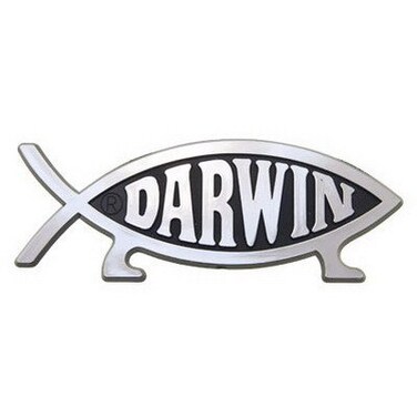 Evolution Darwin Fish Magnetic Car Emblem