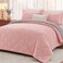 downluxe Comforter Set Reversible Bedding Sets, Peach Pink/Grey, Queen