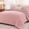 downluxe Comforter Set Reversible Bedding Sets, Peach Pink/Grey, Queen