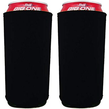 Coolie Junction Blank Neoprene 24 oz. Can Coolie ,2 Pack, Black