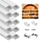 Muzata 10Pack 6.6FT Silver LED Strip Channel with Milky Diffuser U1SW WW