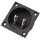 Zerone Round Speaker Box Terminal, Subwoofer Box Terminal Cup Silver Push Spring Loaded Jacks Double Binding Post Speaker Terminal Plates Repalcement for DIY, Black