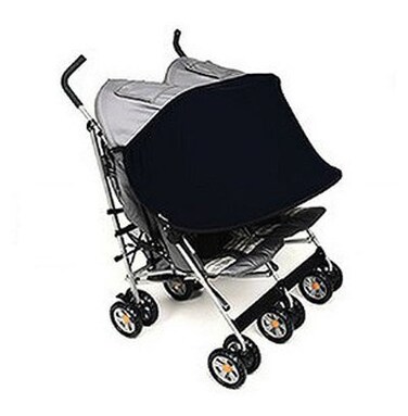 Manito Sun Shade for Twin Stroller ,Black