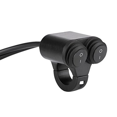Keenso Universal 22mm Motorcycle Handlebar Switch,Handlebar Brake Fog Lights Horn Dual Control Button Switch ,B