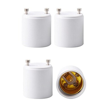 JACKYLED 4 Pack GU24 to E26 E27 Adapter, Heat Resistant Up to 392„‰