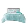 Intelligent Design Aqua/Silver Metallic Print Queen Comforter Set, 5pc