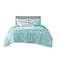 Intelligent Design Aqua/Silver Metallic Print Queen Comforter Set, 5pc