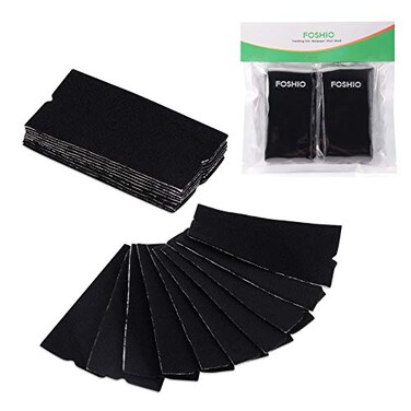 FOSHIO 20PCS Black Standard Pre-Cut Self-Adhesive Squeegee Fabric Felt Replacement for 4Inch Squeegee Car Vinyl Application Tools Tint Tool Scraper Auto Vinyl Wrap Tools