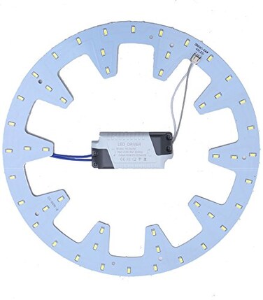 Ledytech 1-Pack Led Panel Ceiling Light Fixtures 24w 5730 SMD Circle Annular Round Replacement Board Bulb White 6500K ,White